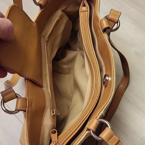 Womens Vintage Woven‎ Straw Shoes Flip Flops Boots Heels Multi Pocket Satchel - Picture 11 of 14